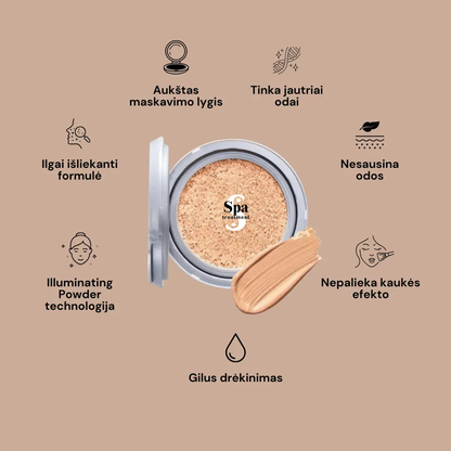 Spa Treatment Glow Cushion Foundation kušono papildymas SPF50, PA++++, 13g Spa Treatment