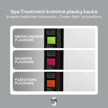 Spa Treatment Hair Cream – Carrot kremas galvos odai ir plaukams. Maitina ir stiprina, 400 ml Spa Treatment