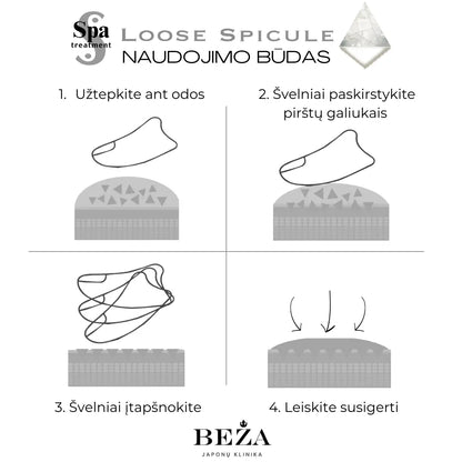 Spa Treatment Loose Spicule. Hidrolizuota hialurono rūgštis, poveikis prilygsta hialurono rūgšties injekcijoms, 2,3g Spa Treatment