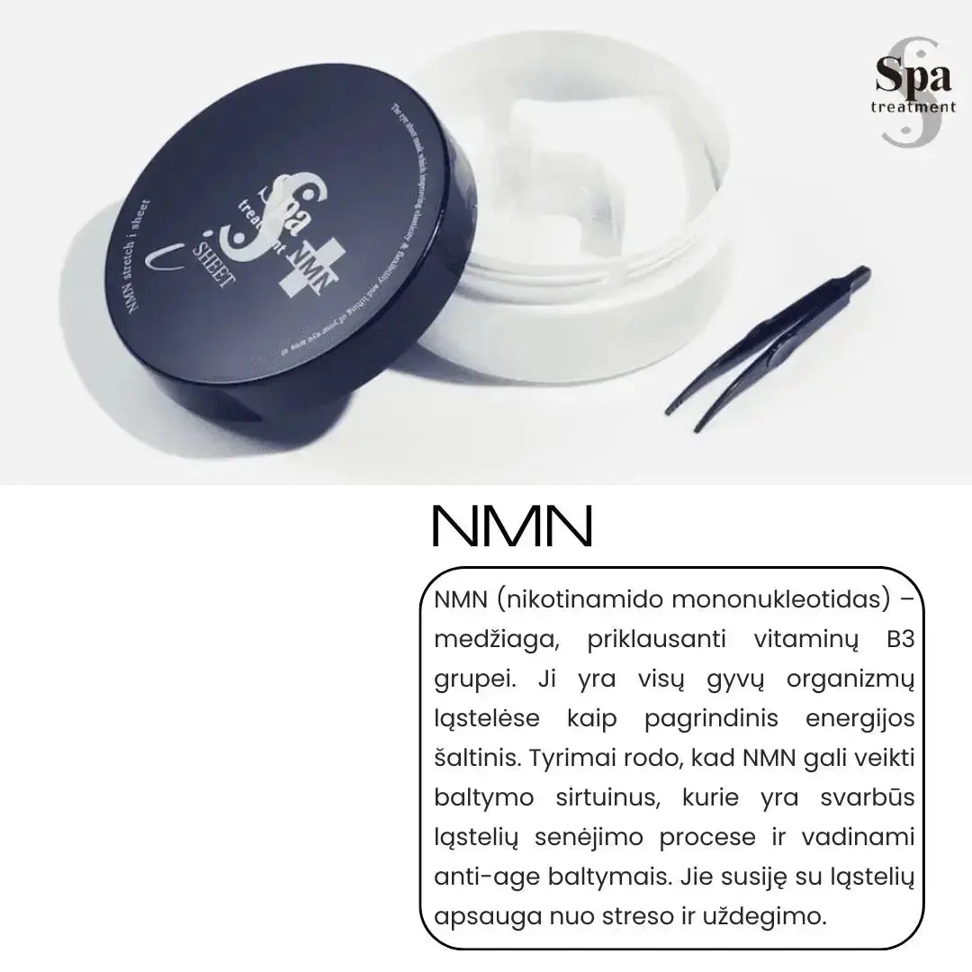 Spa Treatment NMN Stretch eye Sheet naujos kartos jauninančios paakių kaukės, 60vnt. Spa Treatment