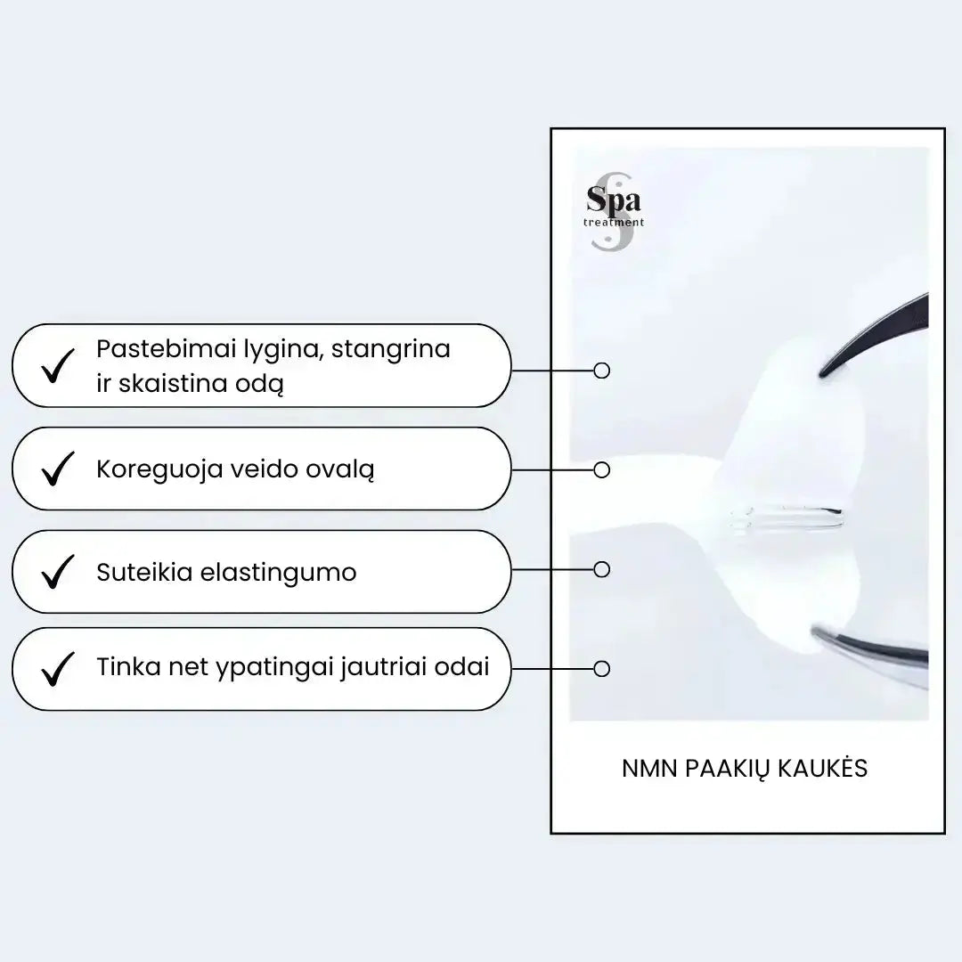 Spa Treatment NMN Stretch eye Sheet naujos kartos jauninančios paakių kaukės, 60vnt. Spa Treatment
