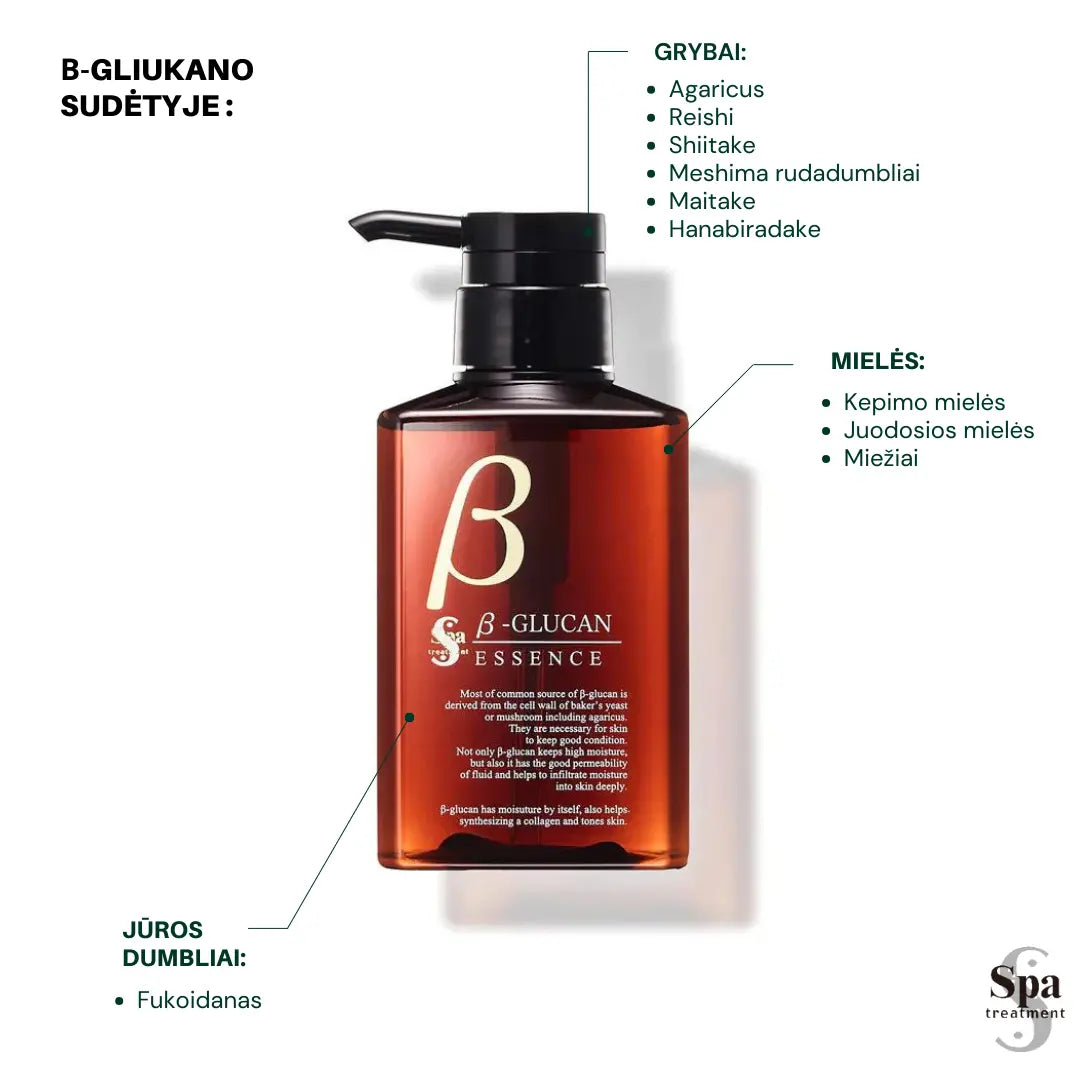 Spa Treatment β Glucan Essence - β (beta) gliukano esencija veidui ir kūnui, 300 ml Spa Treatment
