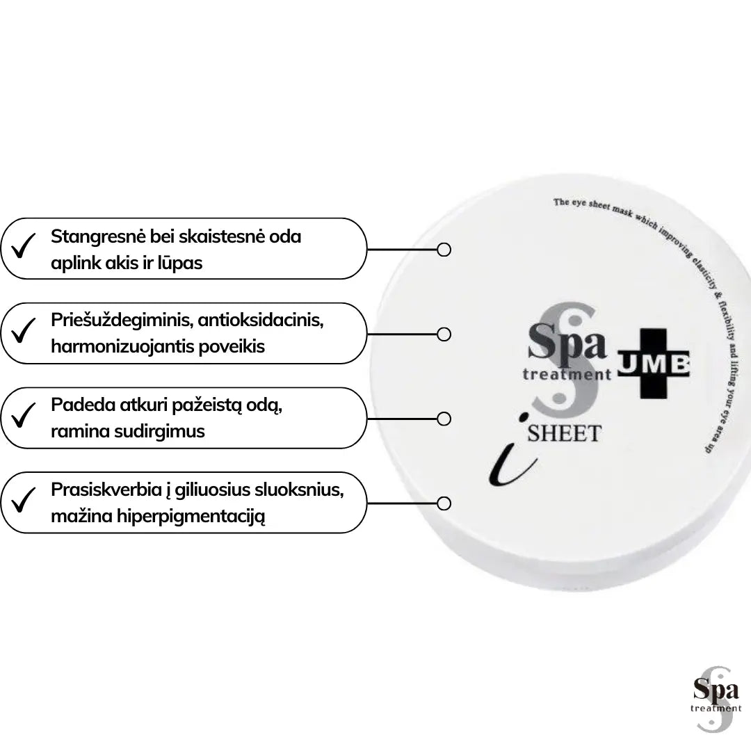 Spa Treatment paakių kaukės UMB Stretch Eye Sheet, 60vnt. Spa Treatment