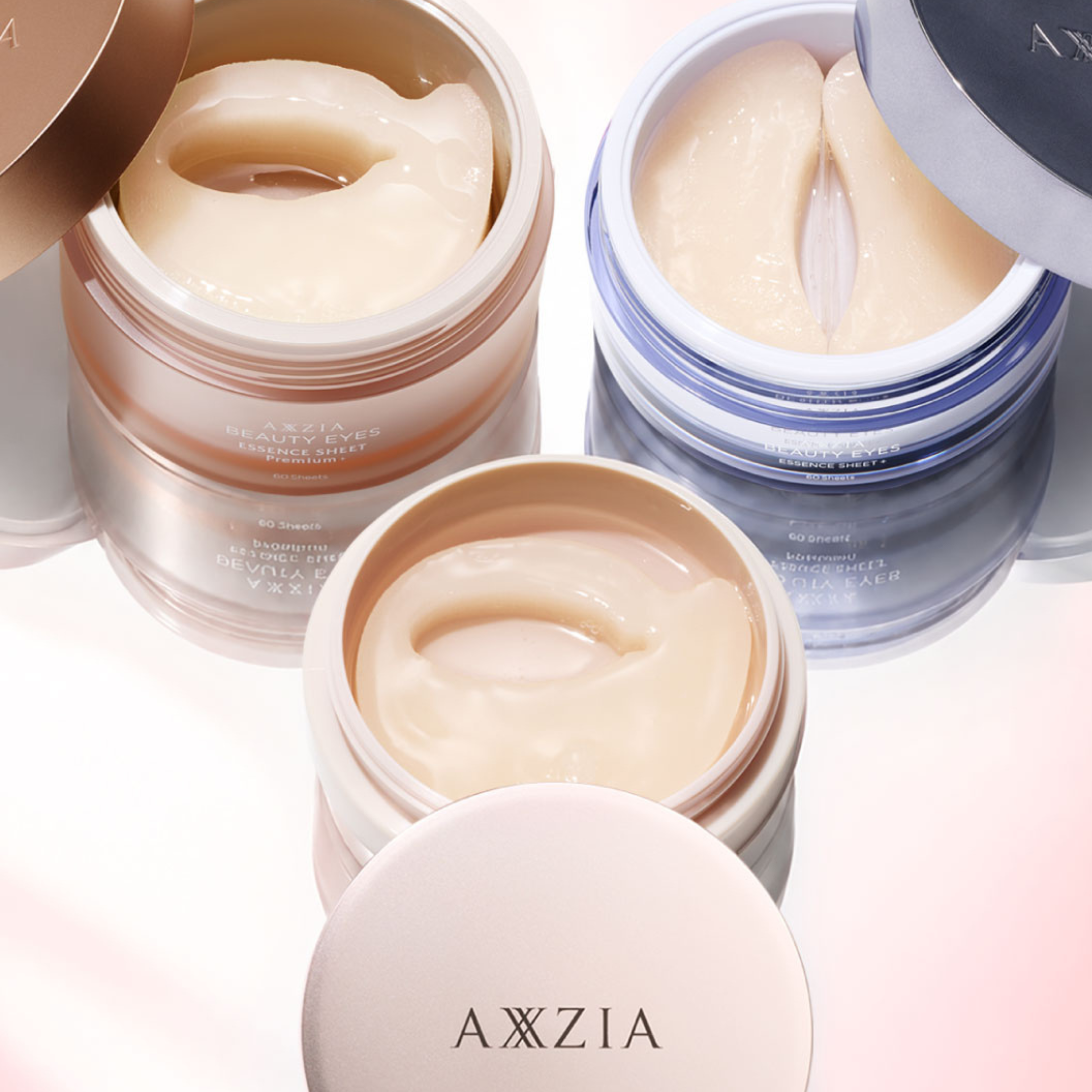 Axxzia Beauty Eyes Essence Sheet Premium Plus – Japanese Eye Masks for the Entire Eye Area with Vitamin K, Collagen and Elastin