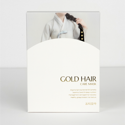 BEAUTY MOA Hair Care Mask Golden Wrap. Intensyviai maitinanti plaukų kaukė pažeistiems plaukams su keratinu, 5 vnt.