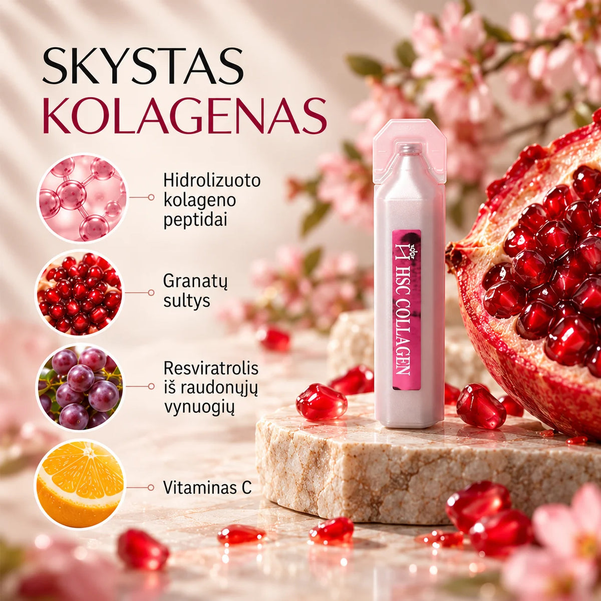 Hokkaido Collagen Premium rinkinys (METŲ KURSAS, 4 vnt.)