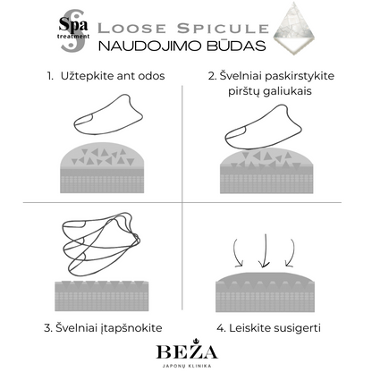 Loose Spicular- unikali japoniška hialurono forma 2,3 g  ir NMN veido kaukių komplektas  N8 Wave Corporation Co., Ltd.
