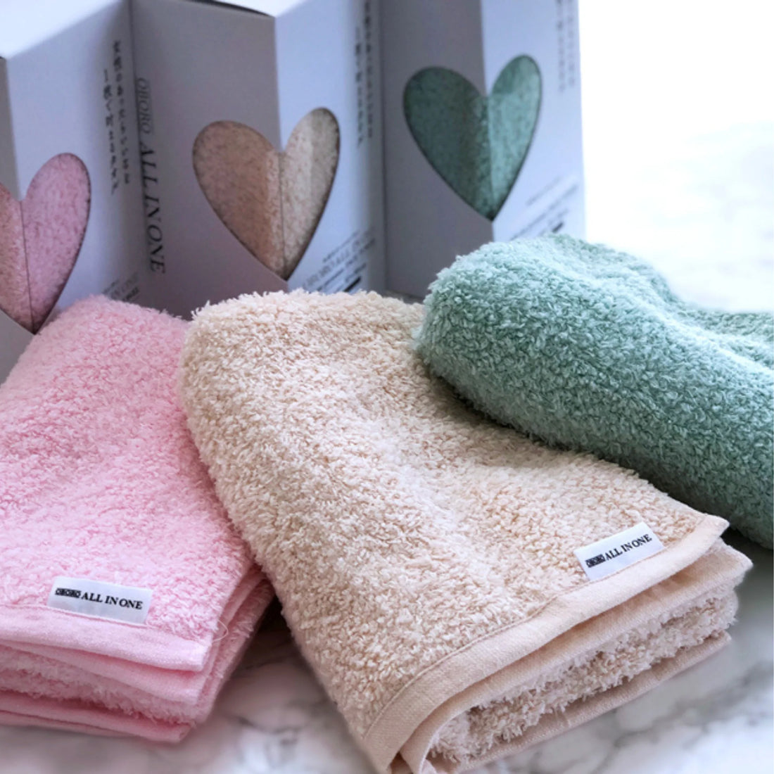OBORO All in One Towel. Small Fluffy Face Towel
