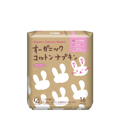 Cotton Labo. Organic 100% cotton sanitary pads with wings, 16 pcs.