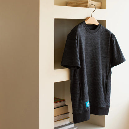 Colantotte japoniški pilki unisex Recovery Wear marškinėliai trumpomis rankovėmis naktiniam kūno atsistatymui