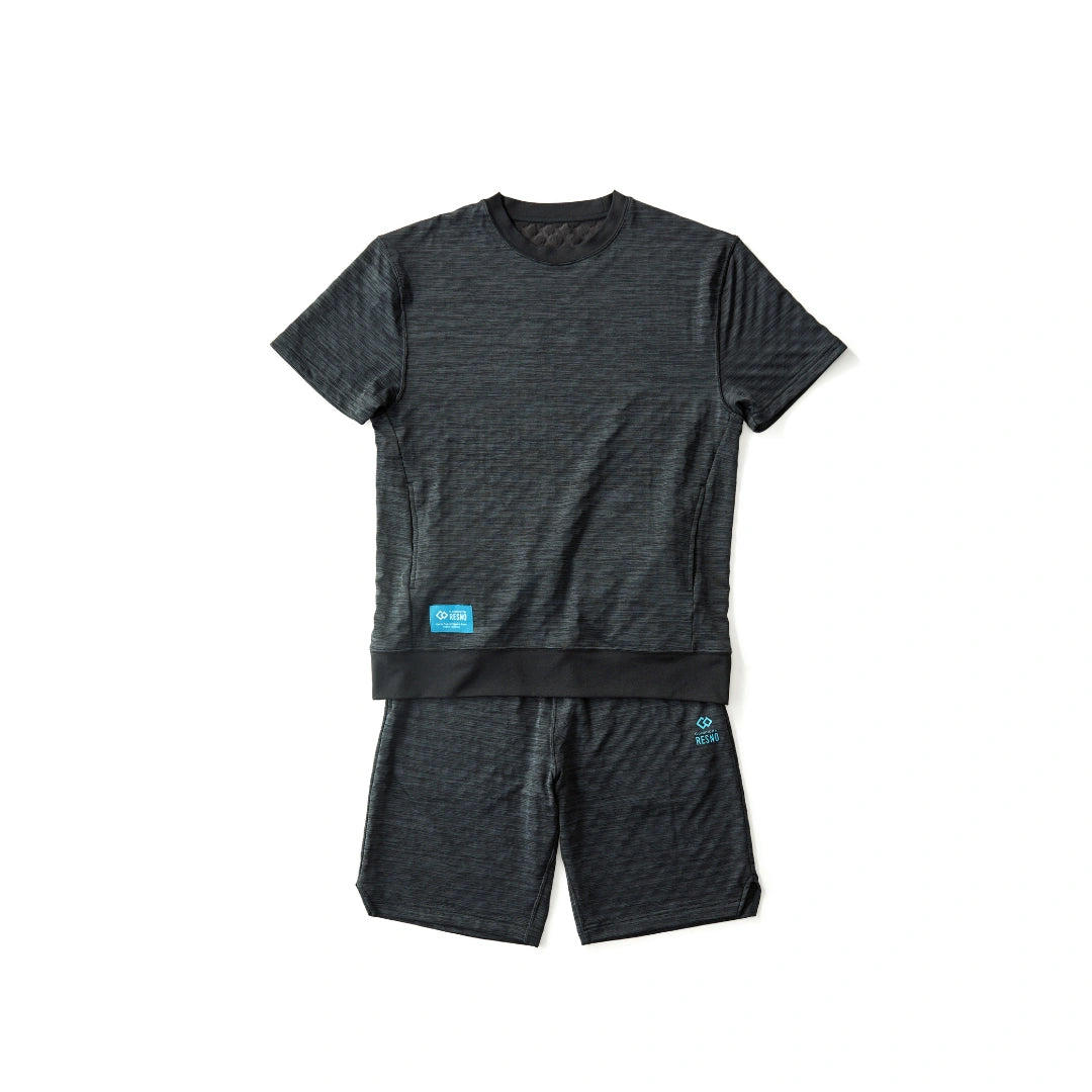 Colantotte japoniški pilki unisex Recovery Wear marškinėliai trumpomis rankovėmis naktiniam kūno atsistatymui
