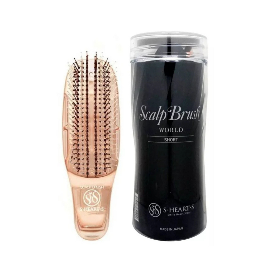 S-Heart-S Scalp Brush World Short plaukų šukos su stoveliu S-Heart-S